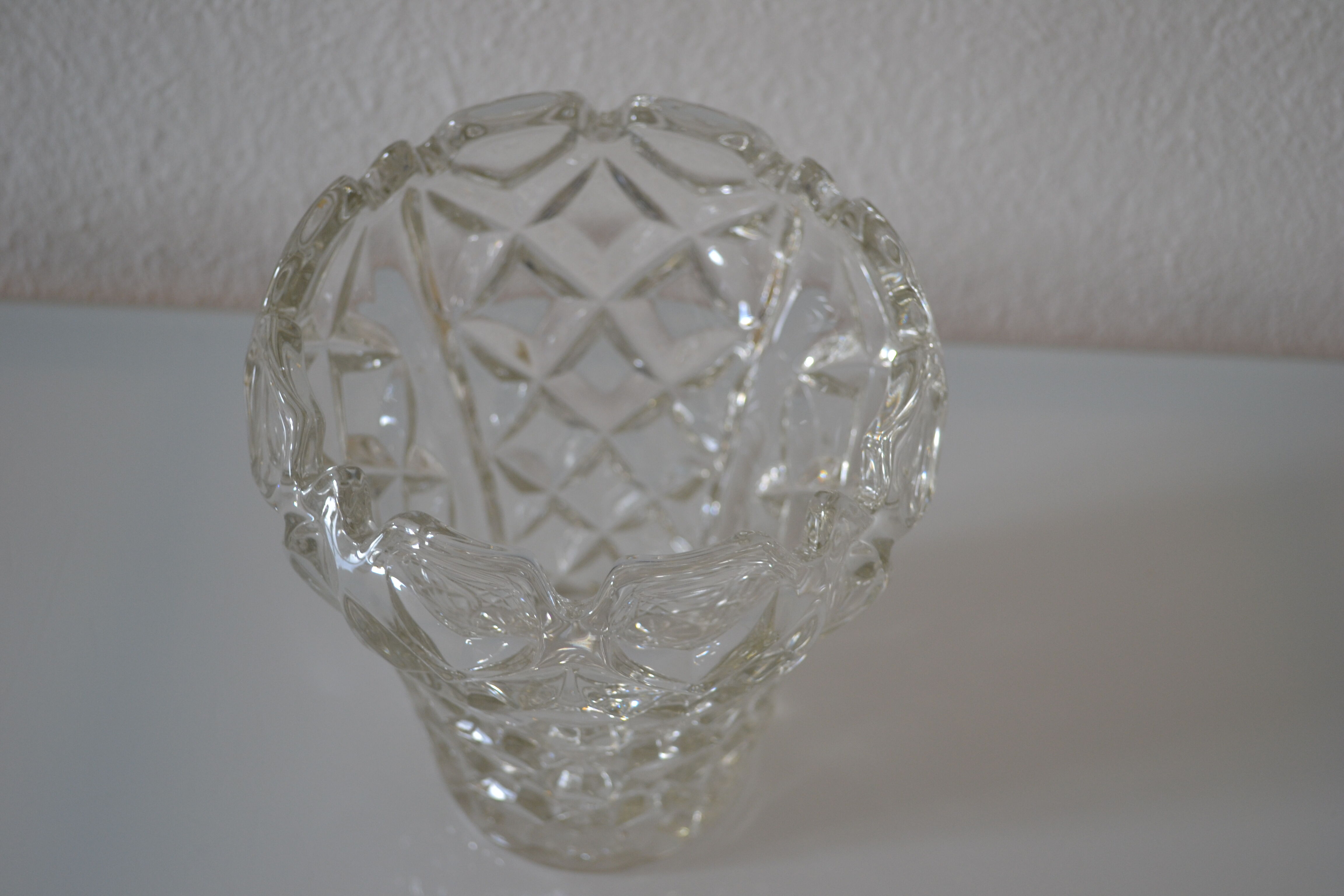 Vase vintage crystal mold czechoslovakia years 50