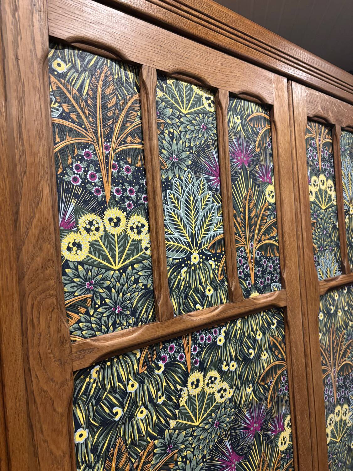 Vintage Parisian wooden wardrobe