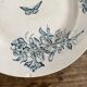 Round ironstone dish Badonviller "Jasmin" butterfly