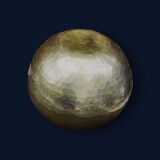 Antique decorative round vase in hammered brass