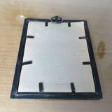 Brutalist wall mirror in raw steel, 1940s and 1950s
