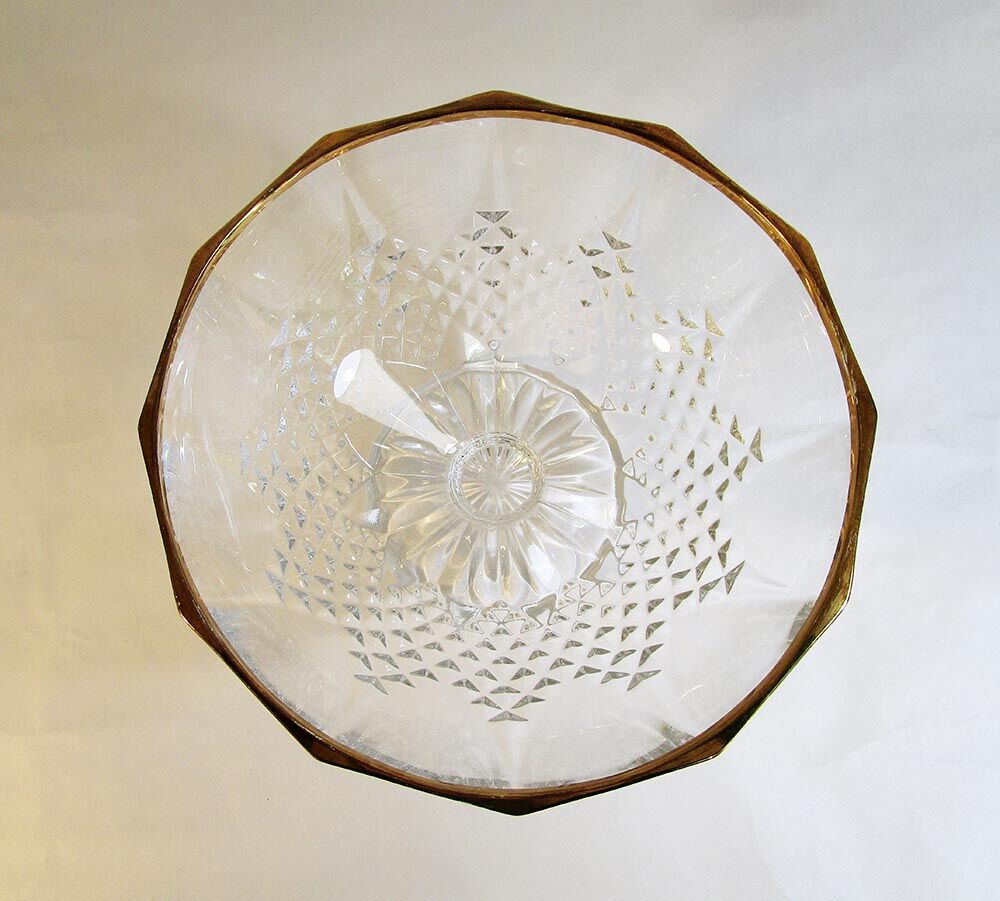 Thick glass stand bowl