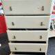 Vintage furniture with 5 drawers painted white