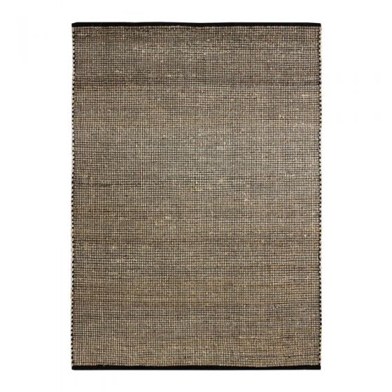 Tapis en jute et coton noir 190 x 290 cm