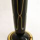 Black cornet vase with graphic decoration, 1950s
