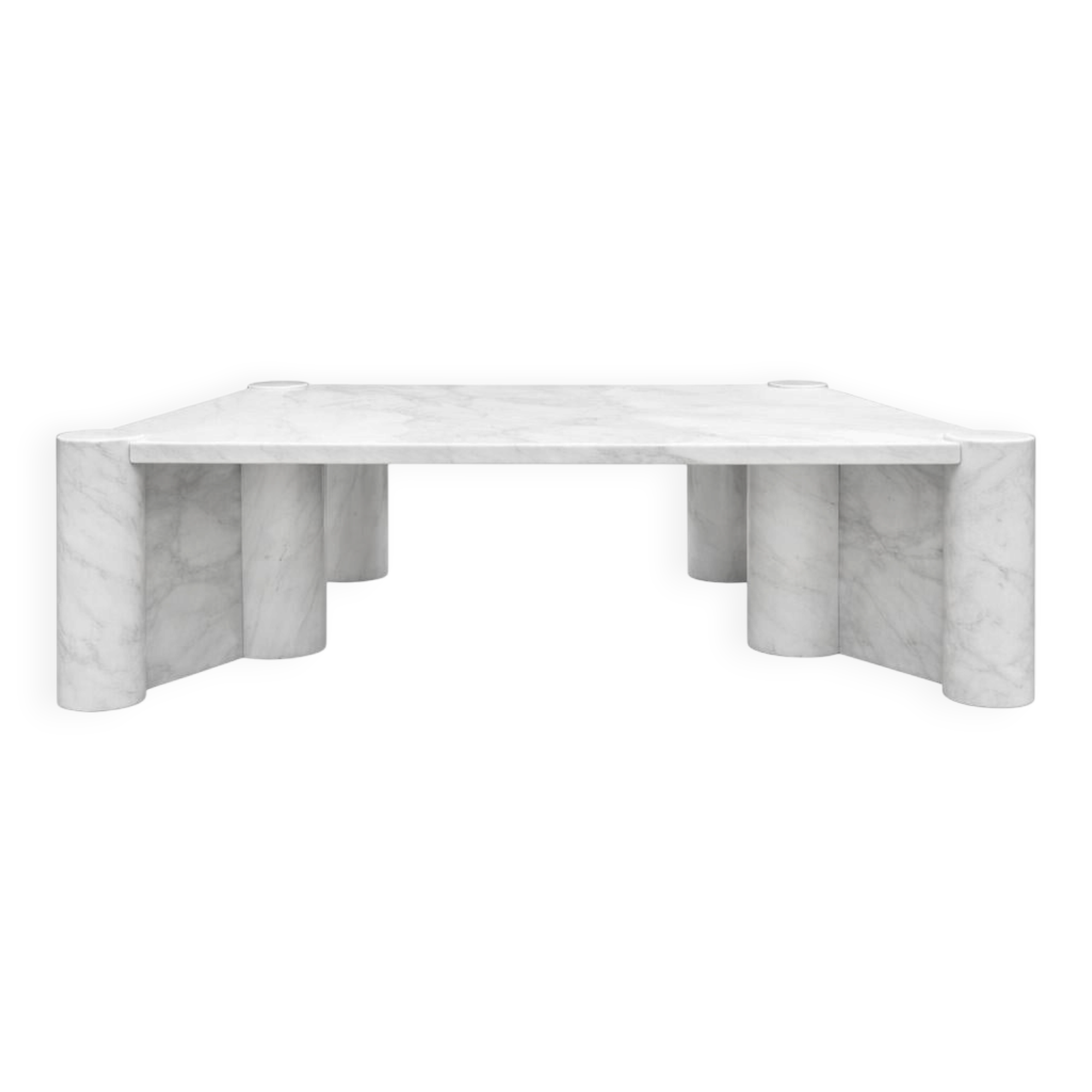 Jumbo Square Coffee Table by Gae Aulenti for Knoll, 1965, White Carrara, Italy