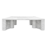 Jumbo Square Coffee Table by Gae Aulenti for Knoll, 1965, White Carrara, Italy