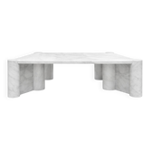 Jumbo Square Coffee Table by Gae Aulenti for Knoll, 1965, White Carrara, Italy