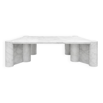 Jumbo Square Coffee Table by Gae Aulenti for Knoll, 1965, White Carrara, Italy