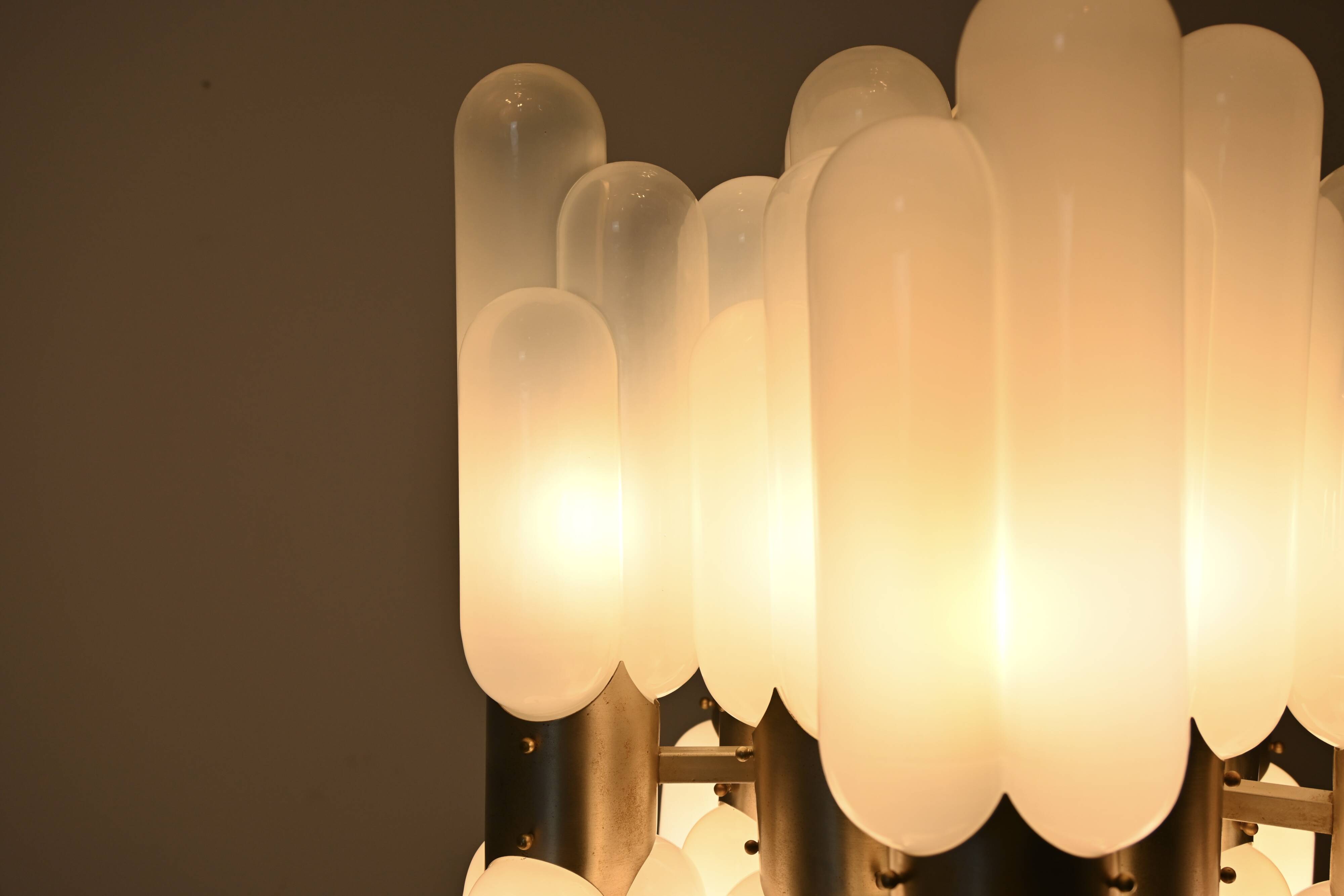 “Torpedo” chandelier by Carlo Nason for Mazzega, 1960s