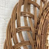 Vintage wicker mirror