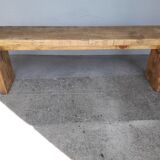 Vintage bench period 1960 old solid wood