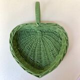 Heart wicker basket