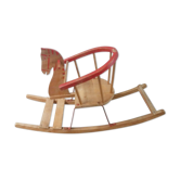 Cheval à bascule en bois année 70
