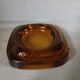 Vintage amber glass ashtray