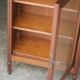 Beautiful Louis XVI style display case in cherry wood with marble