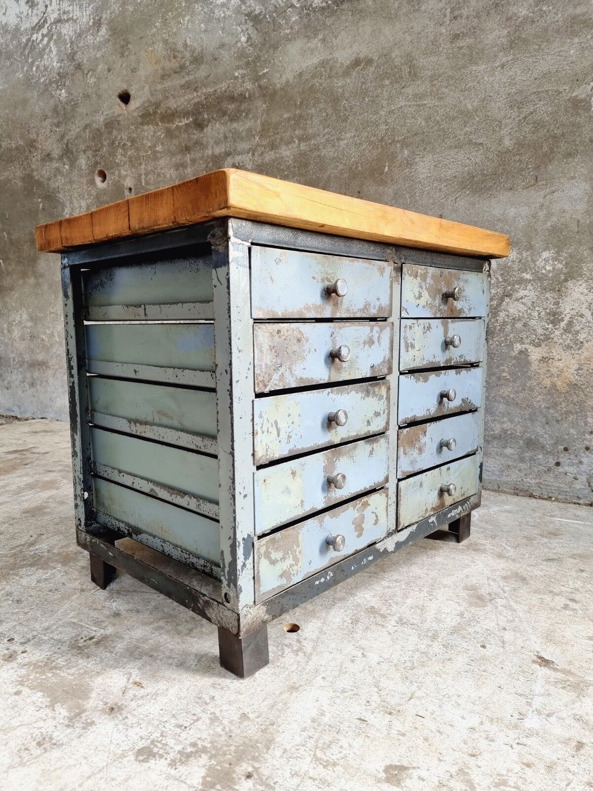 Industrial chest of drawers steel TV sideboard