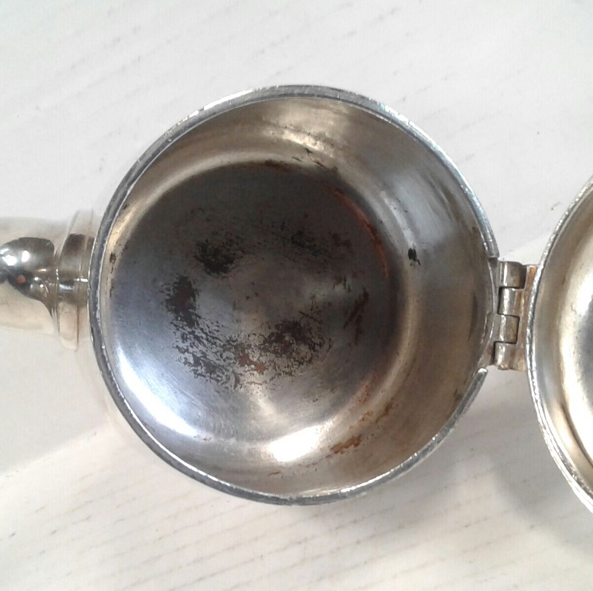 Vintage silver metala hotel teapot Diana Milano