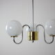 Mid-century glass chandelier Lidokov, 1960's