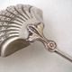 Puiforcat, sugar spoon, solid silver, Russian-style handle, vermeil.