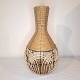 Wicker and rattan decorative vase – modern ethnic style