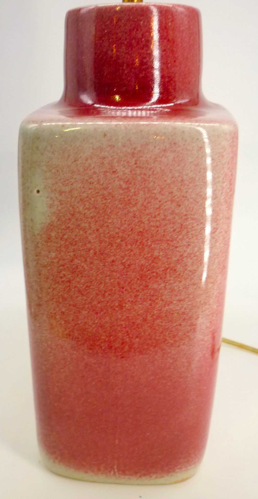 Table lamp, ceramic, glazed porcelain, signed by Jacqueline and Tim Orr.