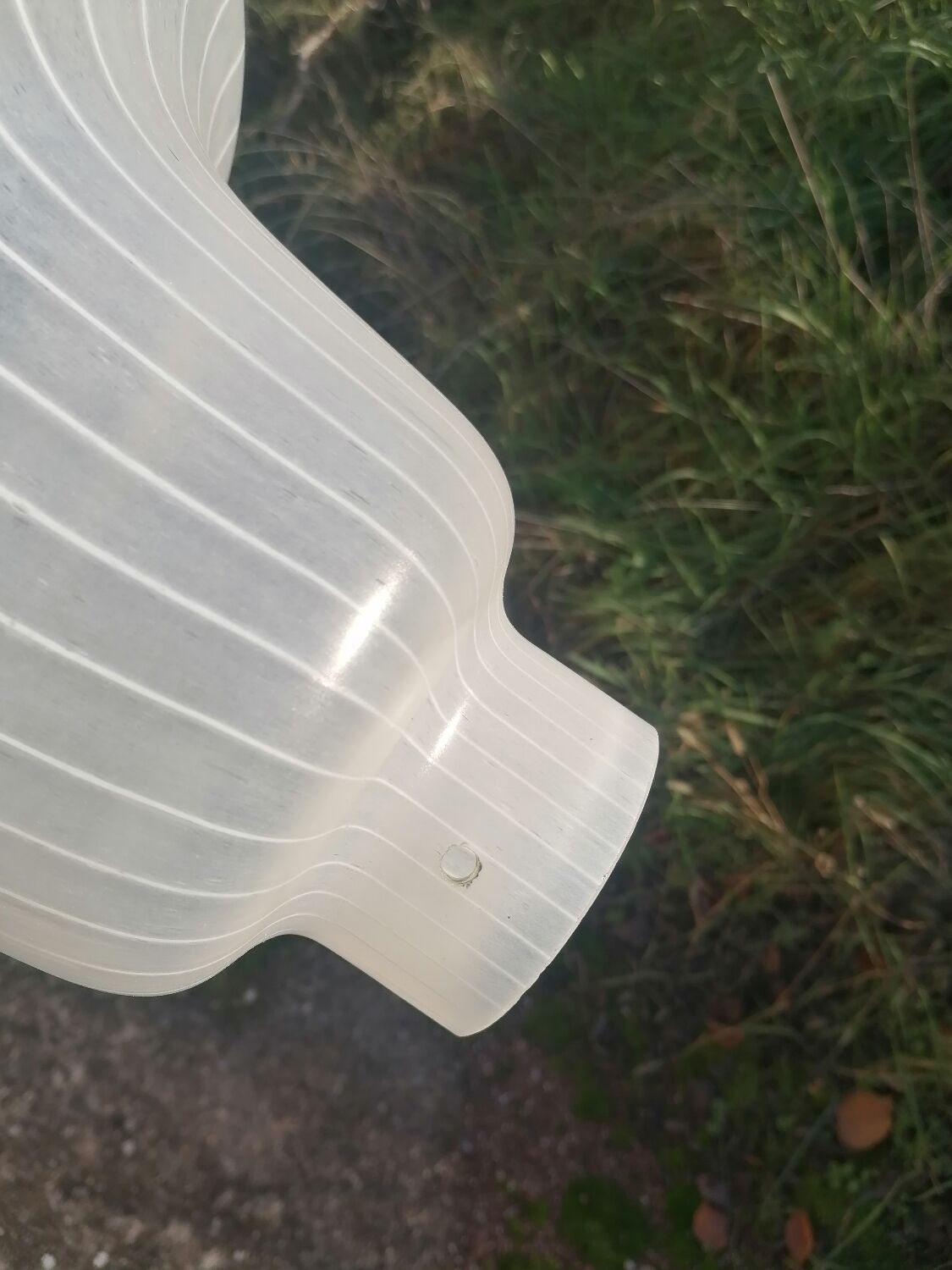 White striped glass pendant lampshade