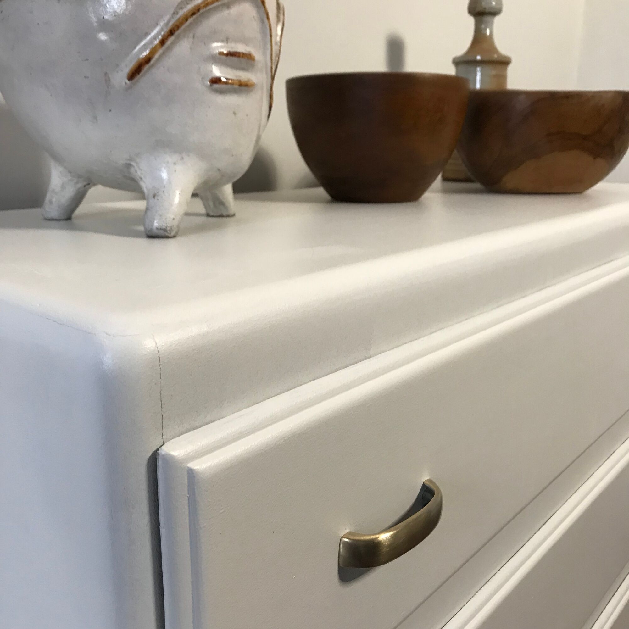 Chest of drawers 3 drawers vintage 1950 color chalk