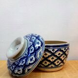 Asian blue and white ceramic ball pot