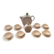 1930s art deco coffee service in pale pink earthenware with shell decoration