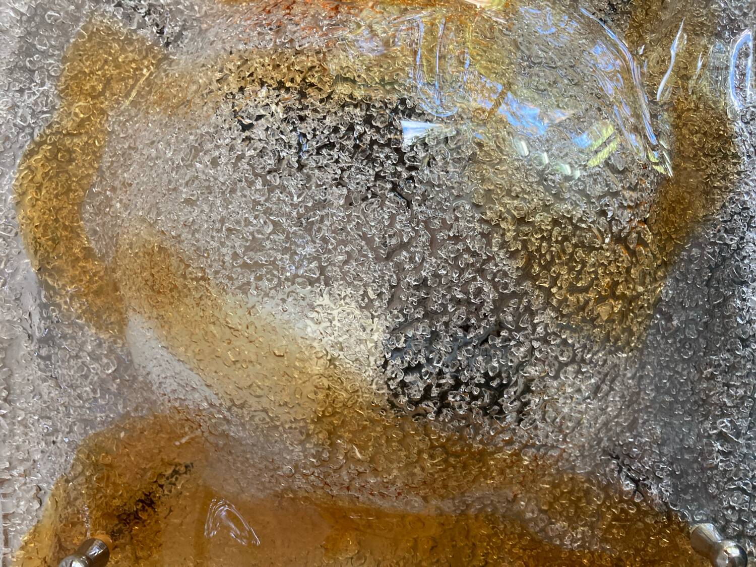 Pair of vintage Murano glass wall lights, Italian work, 70s