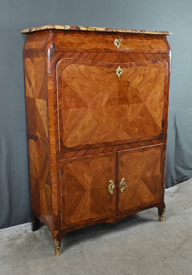 Precious wood secretary, Louis XV – Late 18th century