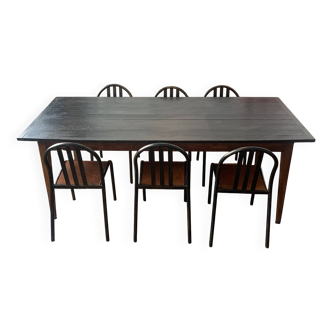 Vintage black wooden table