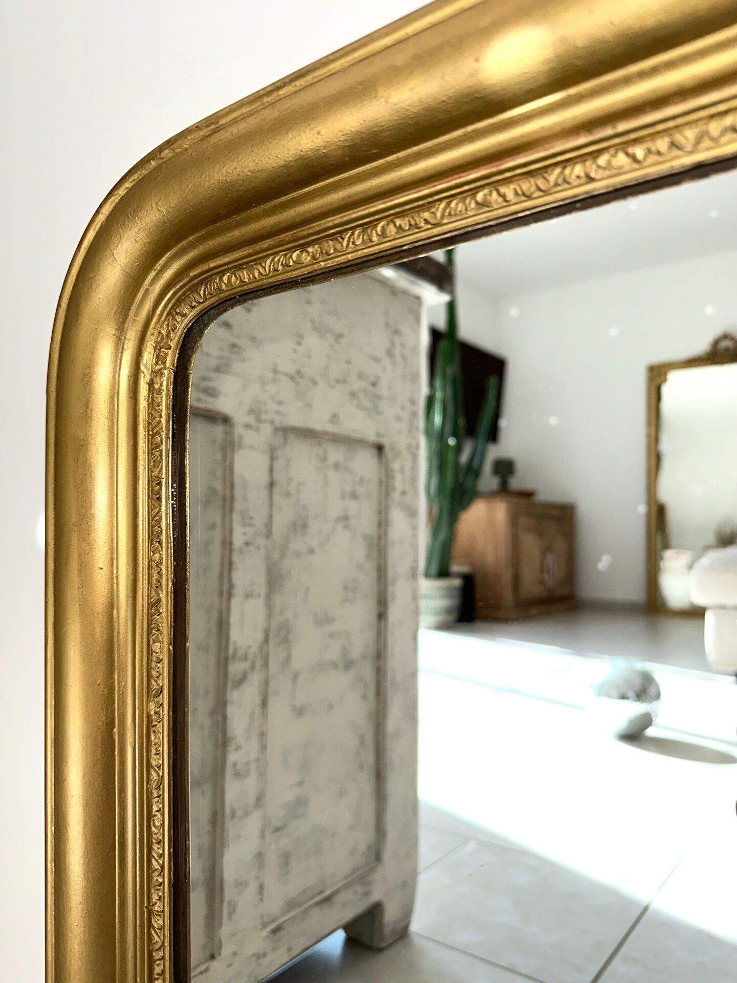 Miroir Louis-Philippe ancien doré XIXème