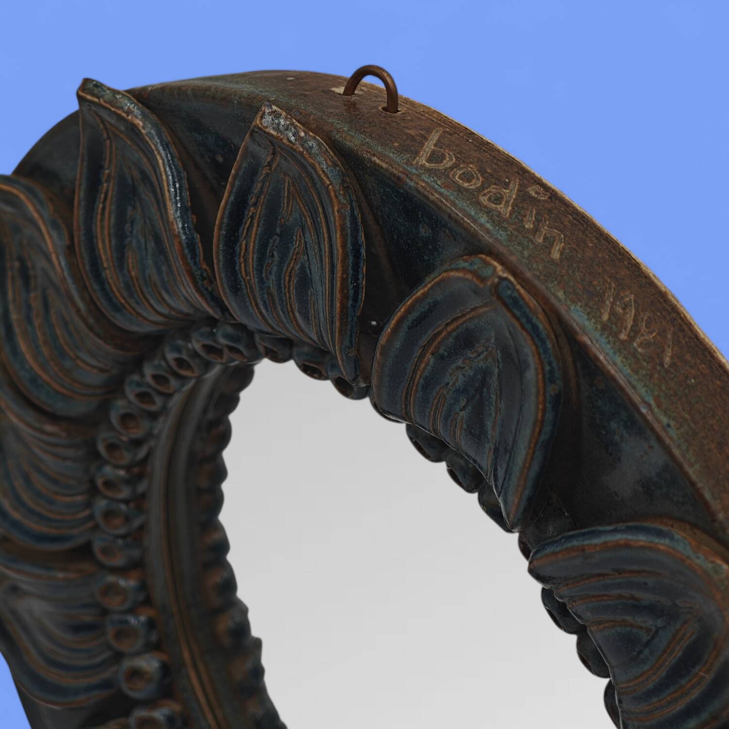 Stoneware mirror by André Bodin - 1981