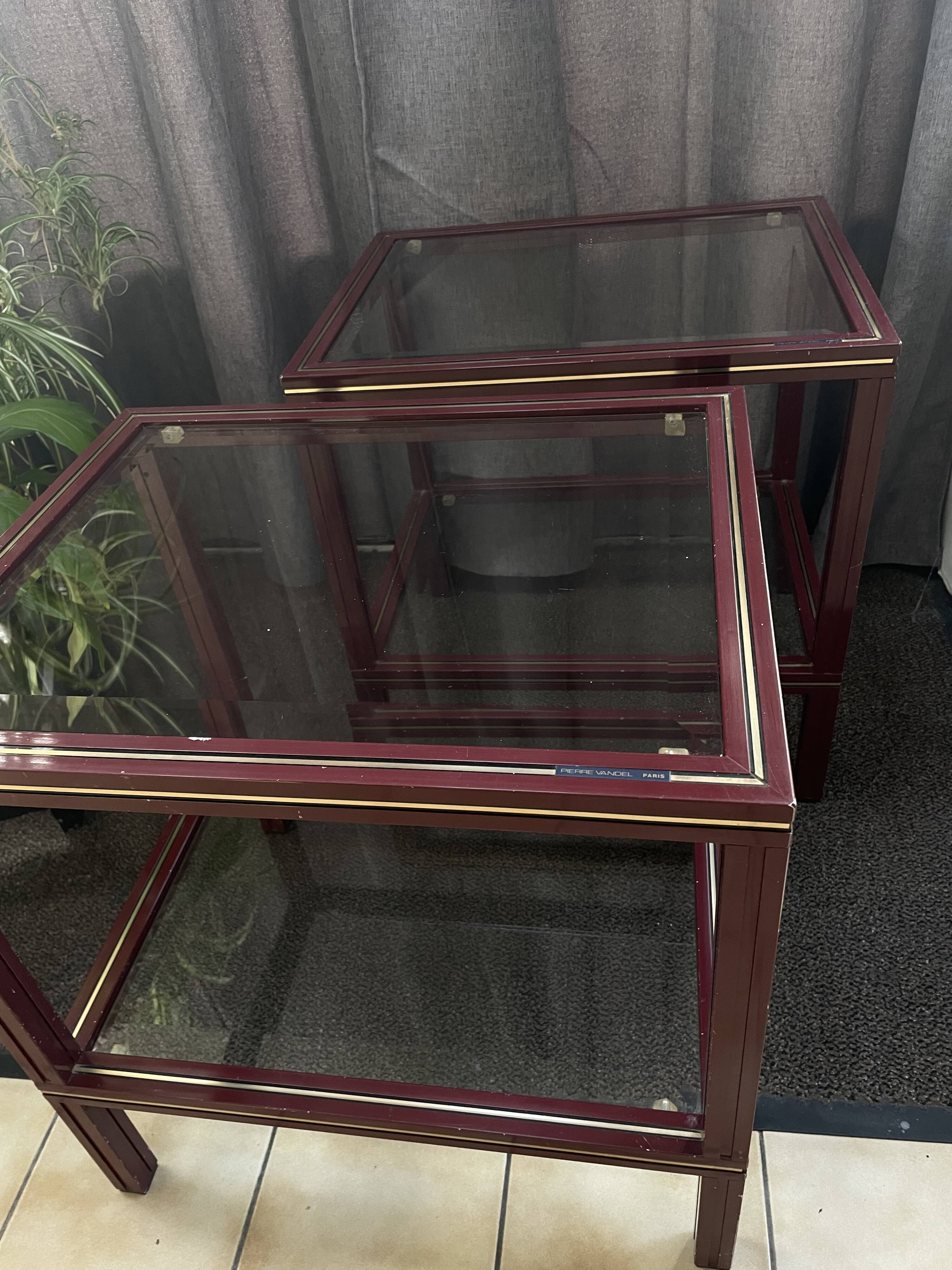 Pair of side tables or bedside tables