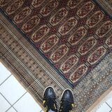 Tapis Vintage Bukhara en Laine, Années 1960, Élégance Traditionnelle