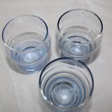 3 vintage blue antique glasses
