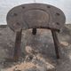 Brutalist hand-carved horse shoe shaped coffee table, 1960s