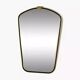 Rearview mirror and free form from the 60s brass frame highlighted with black