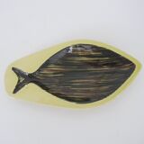 Cup or empty ceramic bag vintage fish