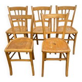 Set of 5 yellow bistro chairs