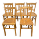 Set de 5 chaises bistrot jaune