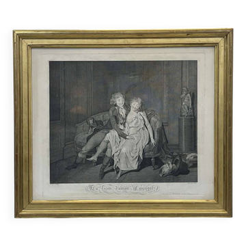 19th-century engraving after Boilly THE LESSON OF MARRIED UNION
