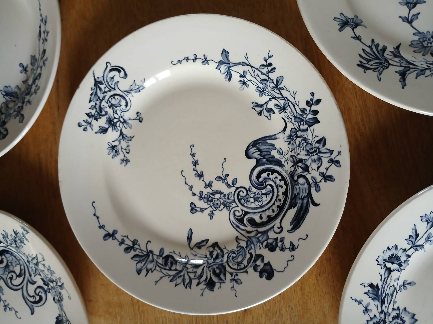 5 assiettes plates Terre de fer HB & Cie