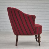 1950s, Danish lounge chair, original condition, red furniture wool.