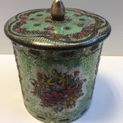 Vintage Tin Container Made in Holland 1950 Biscuit Box Candy Box