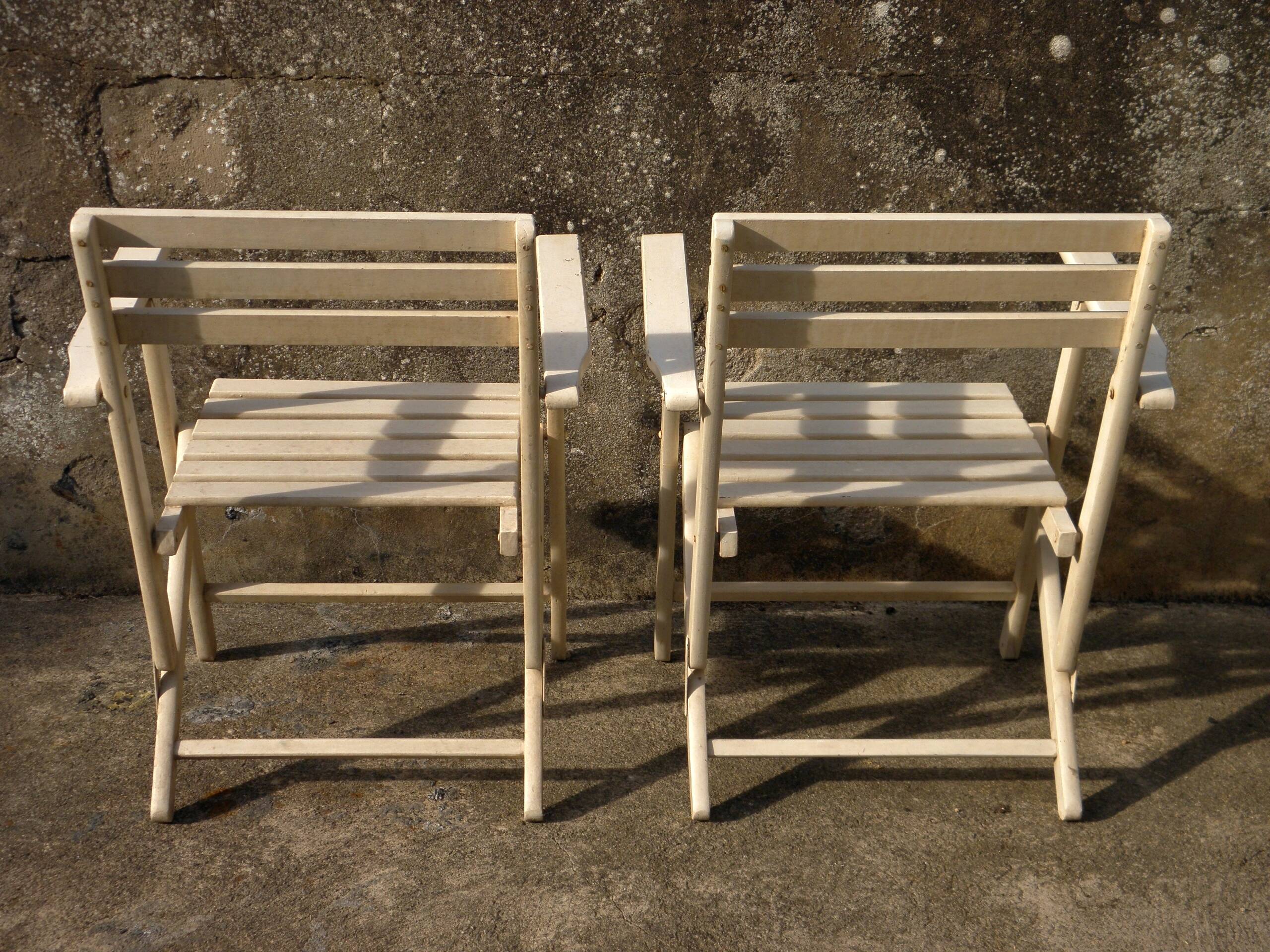 Pair of garden armchairs