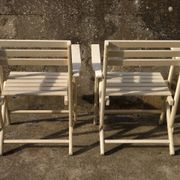 Pair of garden armchairs