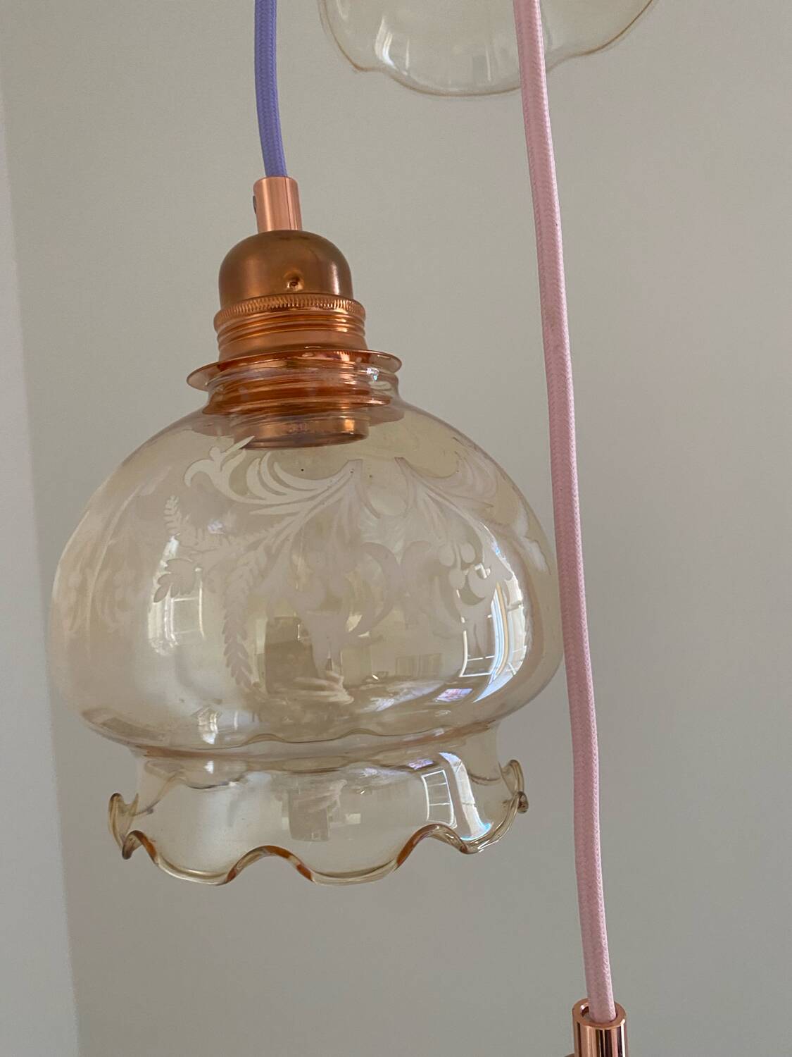 Pastel waterfall pendant light